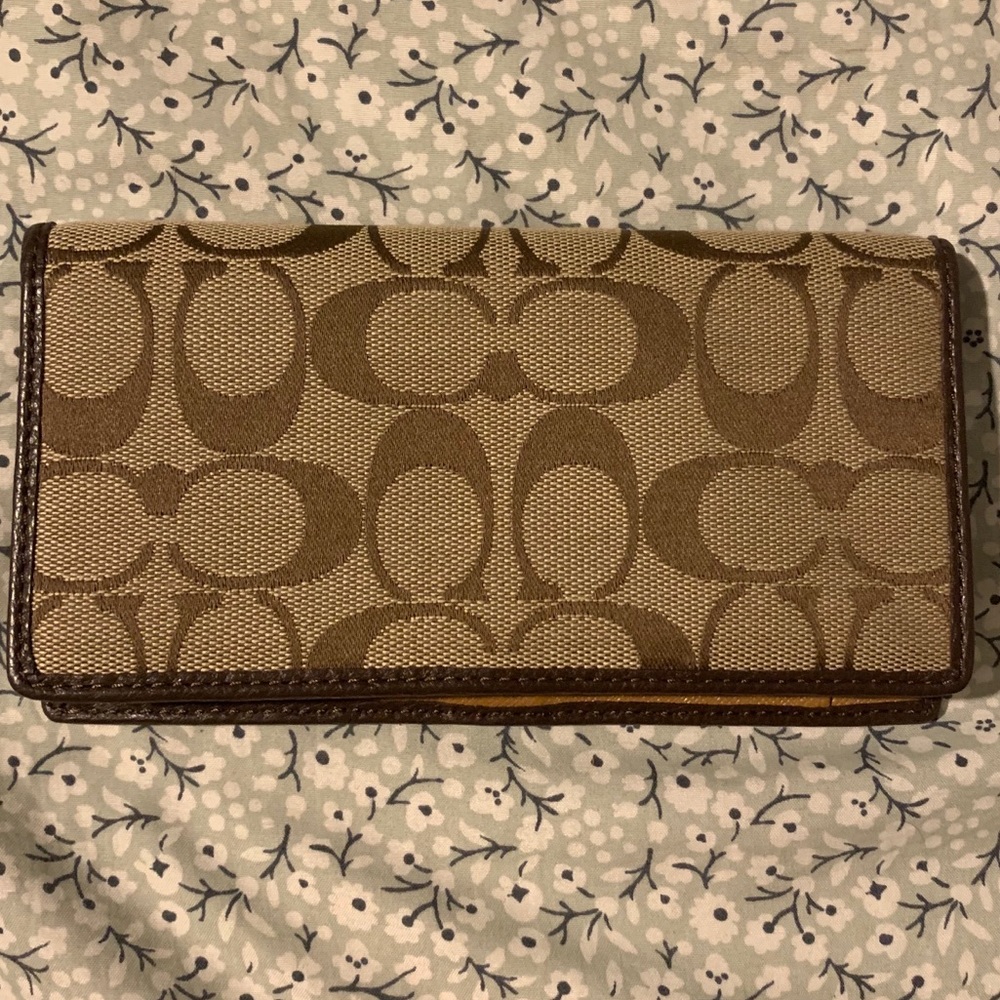 Coach Checkbook Cover